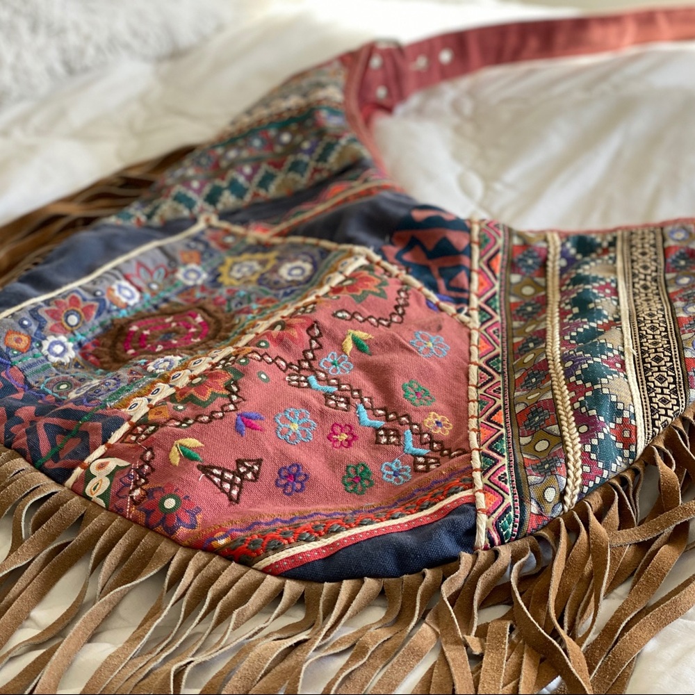 Fringe/Quilted Hobo Bag